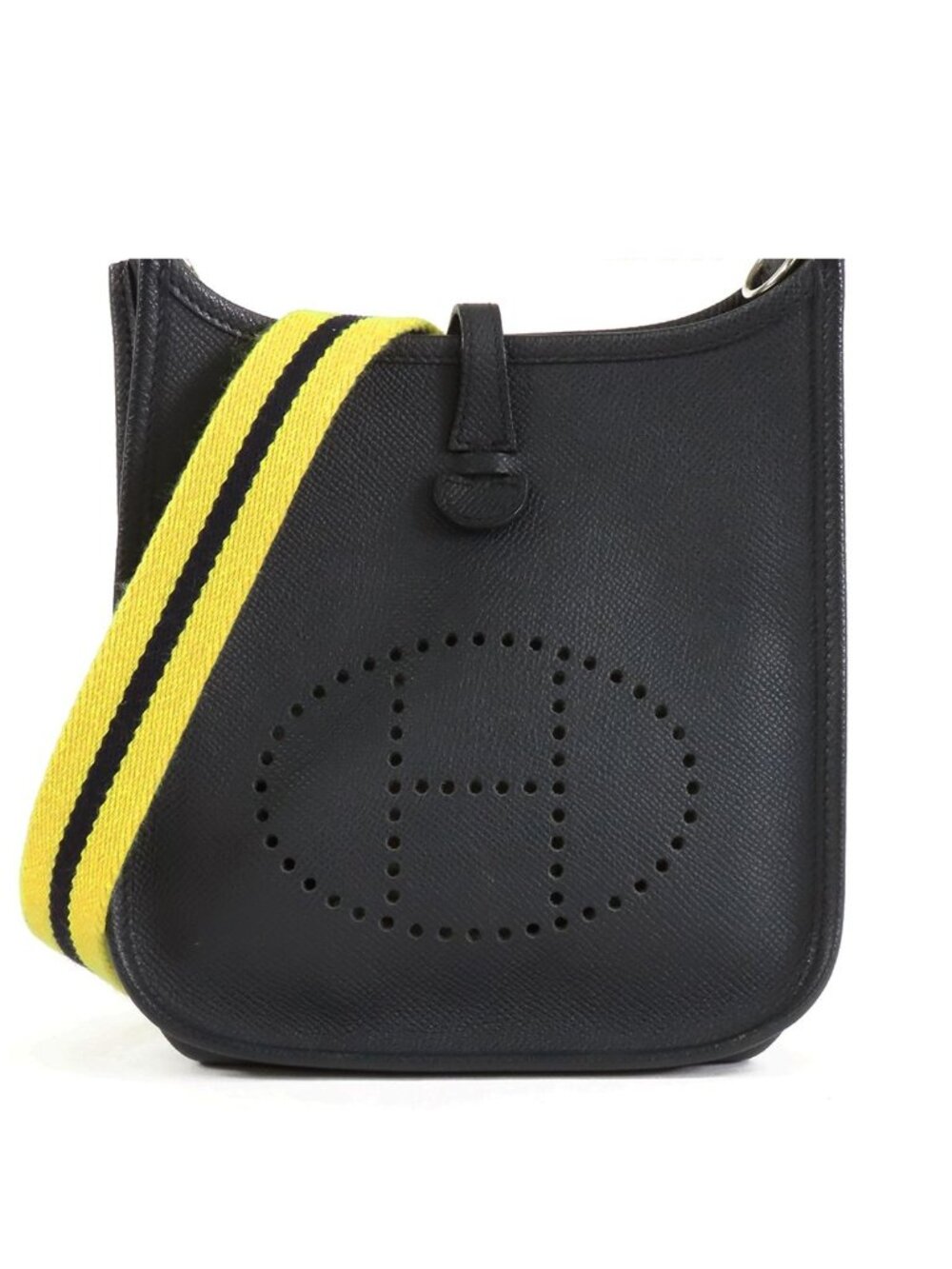 Hermes Evelyne Amazon TPM Blue Indigo Silver Epsom Shoulder Bag